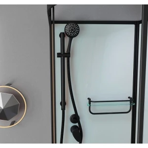 Душевая кабина Frank F412/2L Black 120x80 без крыши