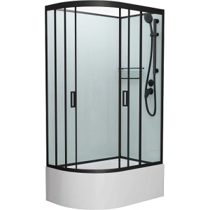 Душевая кабина Frank F412/2R Black 120x80 без крыши