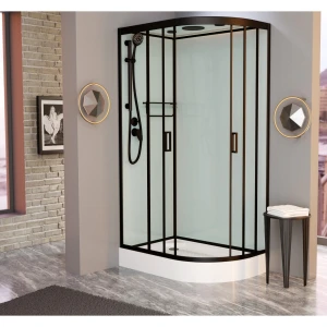 Душевая кабина Frank F418L Black 100x80