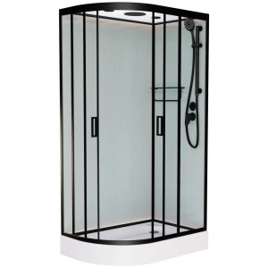 Душевая кабина Frank F418R Black 100x80