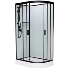 Душевая кабина Frank F412L Black 120x80 без крыши