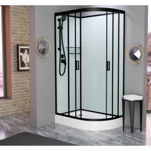 Душевая кабина Frank F418L Black 100x80 без крыши