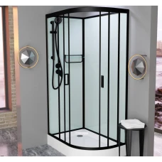 Душевая кабина Frank F412L Black 120x80 без крыши