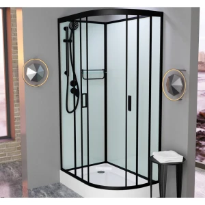 Душевая кабина Frank F418L Black 100x80 без крыши