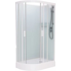 Душевая кабина Frank F418R М White 100x80 Б/К, стекло матовое