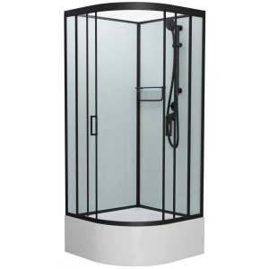 Душевая кабина Frank F409/2 Black 90x90 без крыши