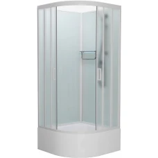 Душевая кабина Frank F400/2 М White 100x100 Б/К, стекло матовое