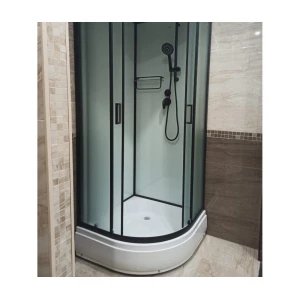 Душевая кабина Frank F409/1 М Black 90x90 Б/К, стекло матовое