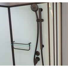 Душевая кабина Frank F409/1 Black 90x90 без крыши