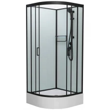 Душевая кабина Frank F409/1 Black 90x90 без крыши