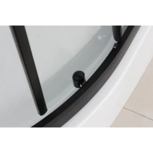 Душевая кабина Frank F408 М Black 80x80 Б/К, стекло матовое