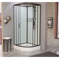 Душевая кабина Frank F400 Black 100x100 без крыши