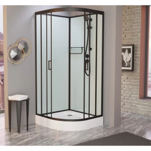 Душевая кабина Frank F408 Black 80x80 без крыши