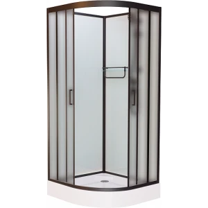 Душевая кабина Frank F408 М Black 80x80 Б/К, стекло матовое