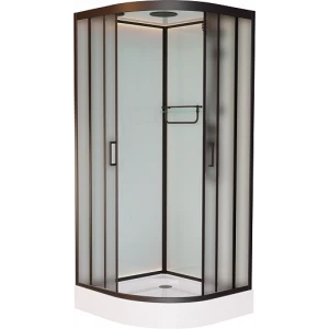 Душевая кабина Frank F420 М Black 120x120 стекло матовое