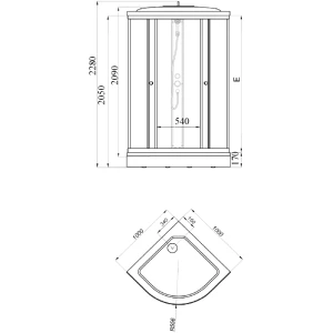 Душевая кабина Triton Стандарт А полосы 100х100
