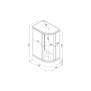Душевая кабина Triton Коралл В 120х80 L мозаика