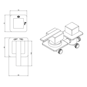 Душевая кабина Acquazzone Bogema 90 90х90
