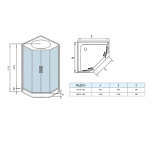 Душевая кабина Weltwasser WW500 Nesse 1004 100х100