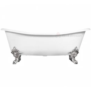 Чугунная ванна GOLDMAN Glossy 183х70 хром, белый