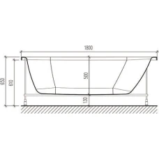 Акриловая ванна Eurolux Orio 180х80