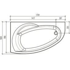 Акриловая ванна Eurolux Bagi 170х100 R
