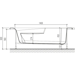 Акриловая ванна Eurolux Bagi 170х100 R