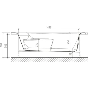 Акриловая ванна Eurolux Como 170х100 R