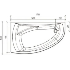 Акриловая ванна Eurolux Como 170х100 R