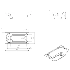 Акриловая ванна Eurolux Miamika 170х70