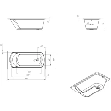 Акриловая ванна Eurolux Miamika 180х80