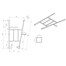 Каркас для ванны Eurolux Alexandria 170х110 L/R