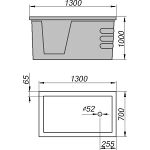 Ванна акриловая Bolu BL-106 L PERSONAS hidro 130x70 с гидромассажем