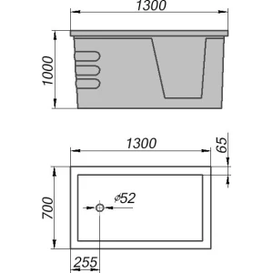 Ванна акриловая Bolu BL-106 R PERSONAS hidro 130x70 с гидромассажем