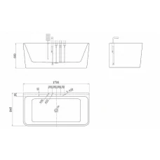 Акриловая ванна Esbano Paris-SM 170x85 со смесителем