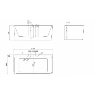 Акриловая ванна Esbano Paris-SM 170x85 со смесителем
