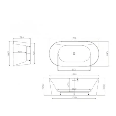 Акриловая ванна Esbano Vigo 170х85