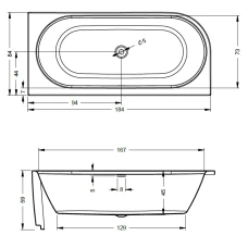Акриловая ванна RIHO Desire 184x84 L B088001005