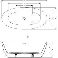 Акриловая ванна RIHO Beta 170x82 B093001005