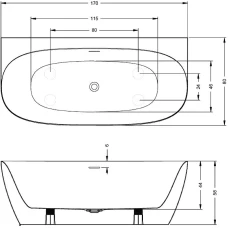 Акриловая ванна RIHO Omega B2W 170x80 B094001005