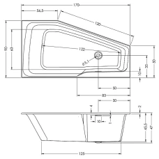 Акриловая ванна RIHO Rething Space 170x90 L B114001005