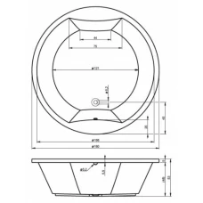 Акриловая ванна RIHO Colorado 180x180 без гидромассажа B038001005