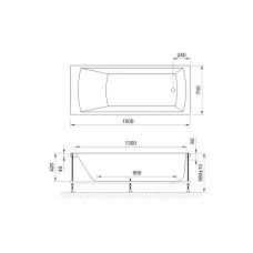 Акриловая ванна Royal Bath Vienna 150x70