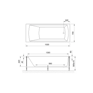 Акриловая ванна Royal Bath Vienna 150x70