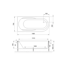 Акриловая ванна Royal Bath Azur 170x80 L