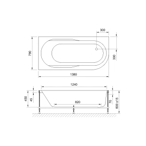 Акриловая ванна Royal Bath Azur 140x80 L