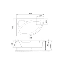 Акриловая ванна Royal Bath Alpine 160x100 L