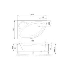Акриловая ванна Royal Bath Alpine 170x100 L