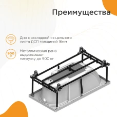 Акриловая ванна Fra Grande Анабель 170x85 4-01-2-0-1-417 хром