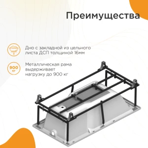Акриловая ванна Fra Grande Русильон 180x90 4-01-2-0-1-423